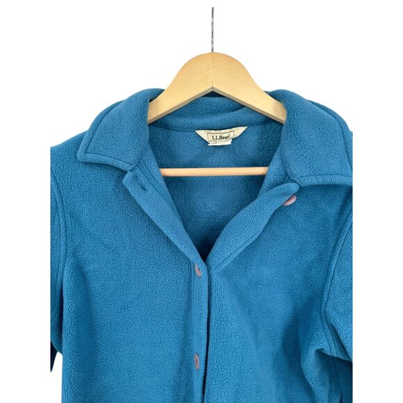 Vintage L.L. bean Fleece Coat Jacket Womens size M Outdoors Utility Minimalist - Picture 7 of 9